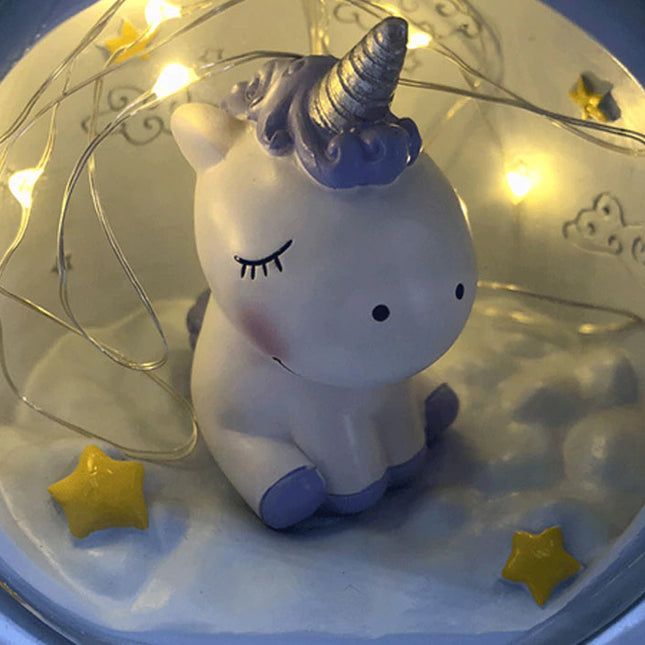 Pastelová dětská lampička lucerna jednorožec