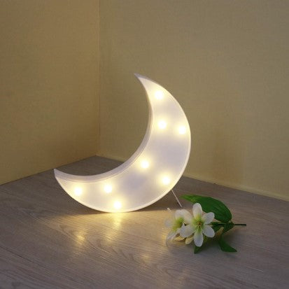 Dekorativní LED lampa ve tvaru měsíce