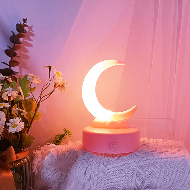 Stolní LED lampička měsíc měnící barvy