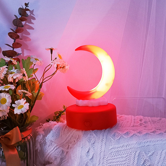 Stolní LED lampička měsíc měnící barvy