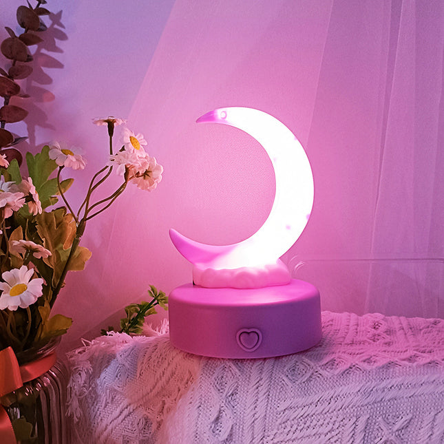 Stolní LED lampička měsíc měnící barvy