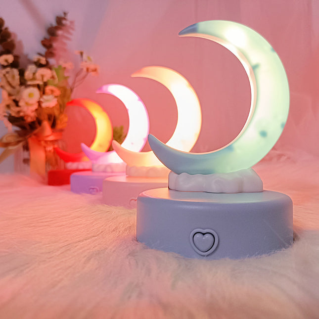 Stolní LED lampička měsíc měnící barvy