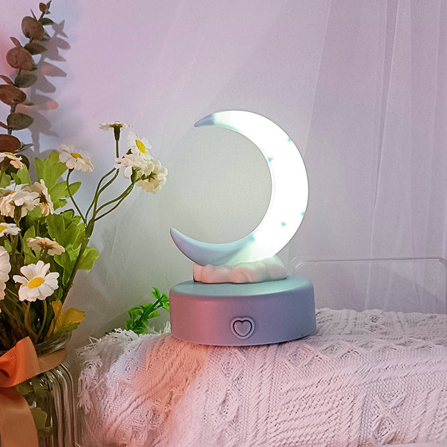 Stolní LED lampička měsíc měnící barvy