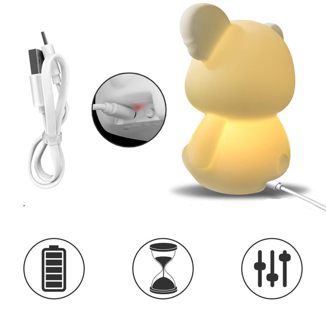 Silikonová noční lampička koala pro děti