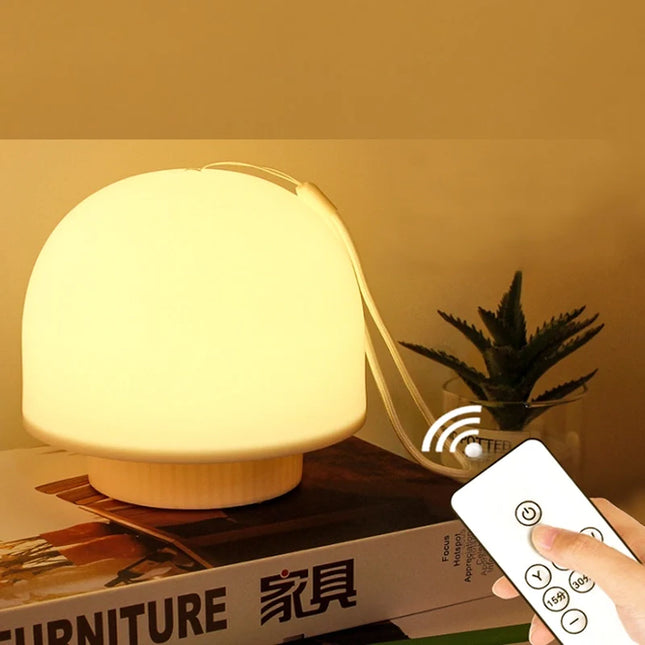 Noční lampa houba s dálkovým ovládáním