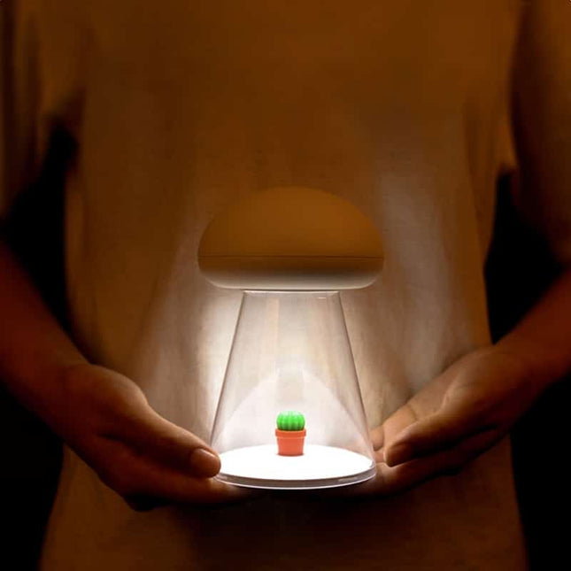 Dotyková hudební noční lampička houba