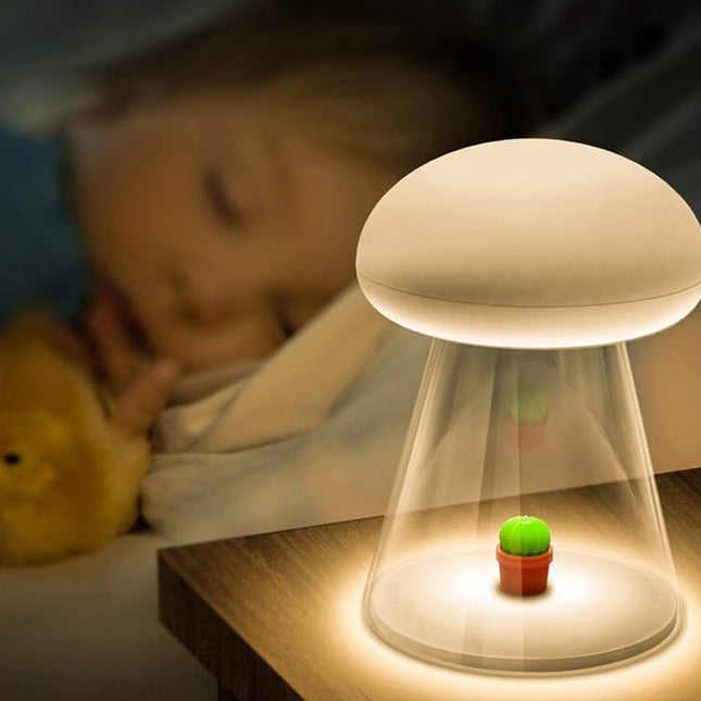 Dotyková hudební noční lampička houba