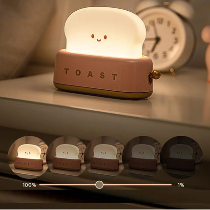 Roztomilé noční světlo ve tvaru toustovače