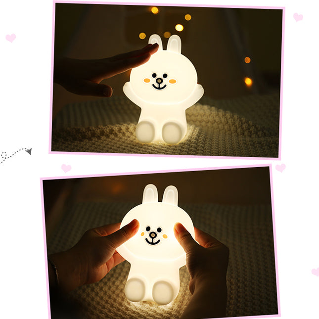 Silikonová noční lampička pro miminka zajíček