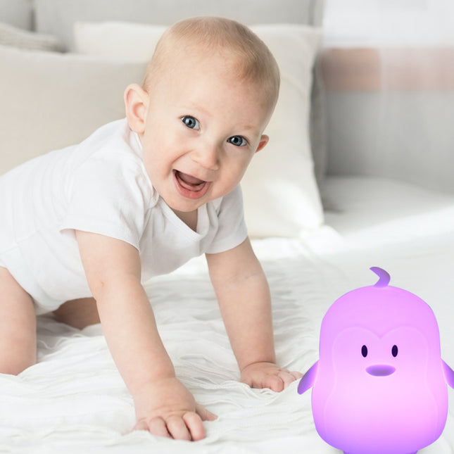 Nabíjecí silikonová lampička tučňák s ovladačem