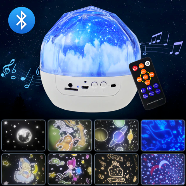 LED projektor noční oblohy s hudbou