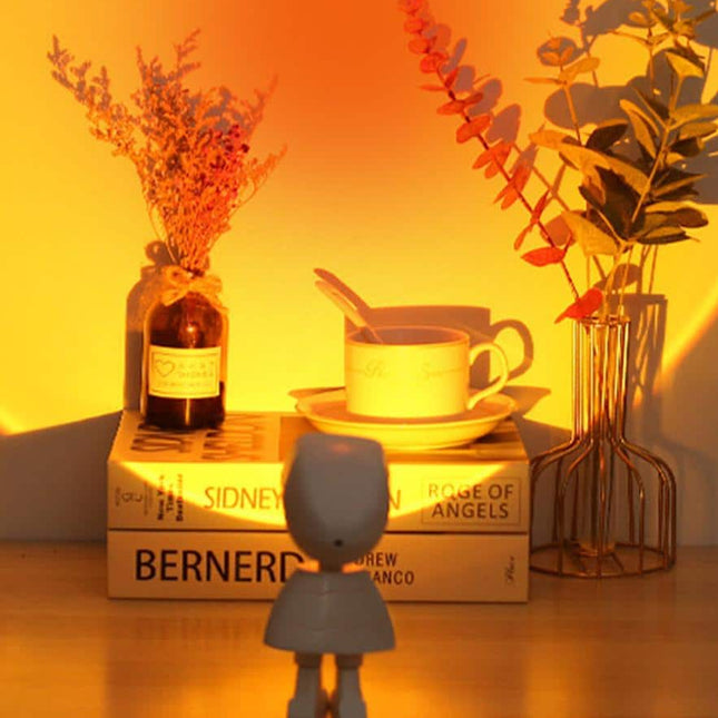 Projektor západu slunce ve tvaru astronauta