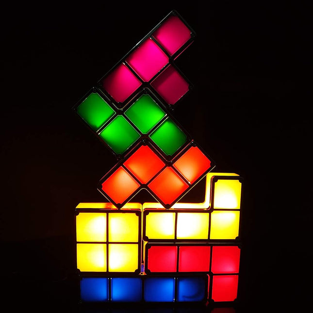 Skládací LED lampa Tetris barevné kostky