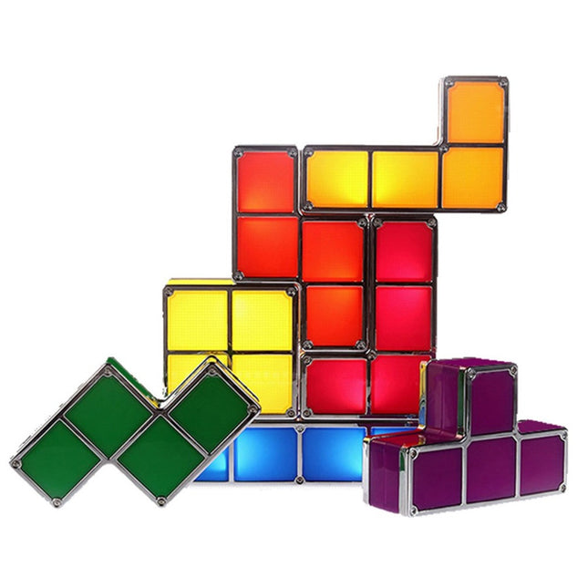 Skládací LED lampa Tetris barevné kostky