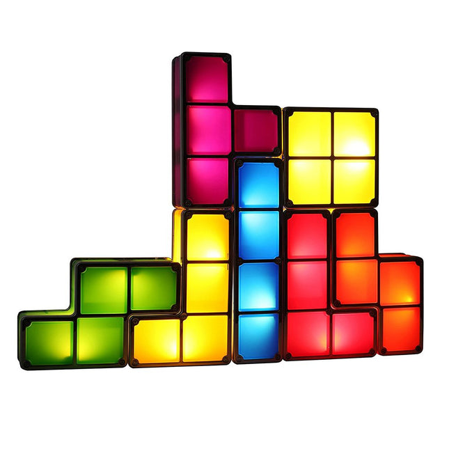 Skládací LED lampa Tetris barevné kostky