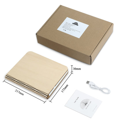 Skládací nabíjecí LED lampa ve tvaru knihy