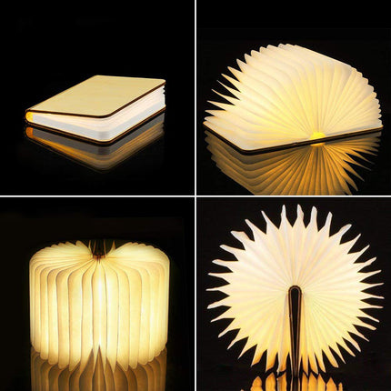 Skládací nabíjecí LED lampa ve tvaru knihy