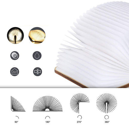 Skládací nabíjecí LED lampa ve tvaru knihy