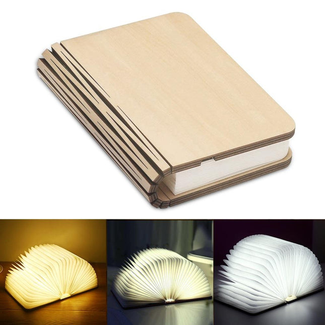 Skládací nabíjecí LED lampa ve tvaru knihy