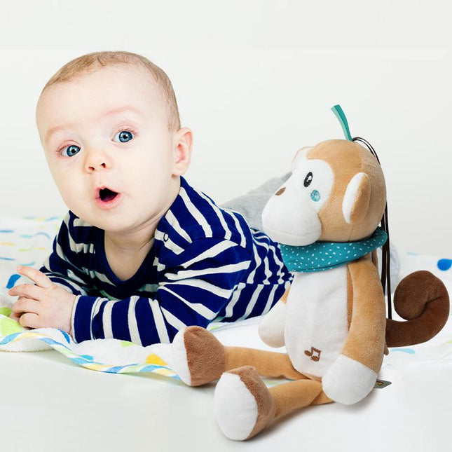 Plyšová opička s nočním světlem a hudbou