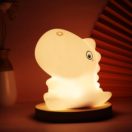 Silikonová LED lampička dinosaurus pro miminka