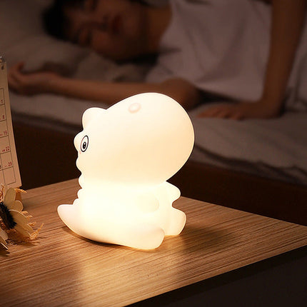 Silikonová LED lampička dinosaurus pro miminka